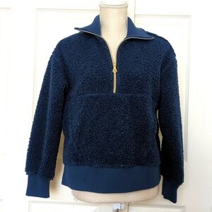 Joy Lab Navy Half Zip Sherpa Fleece Pullover